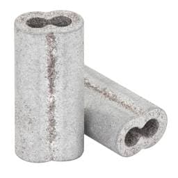 Kiwi Crimp Sleeve- Aluminum, Long, Gritted - 2-3 slot / 100 ea