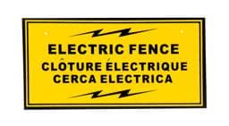 Plastic Electric Fence Sign - Pack of 3