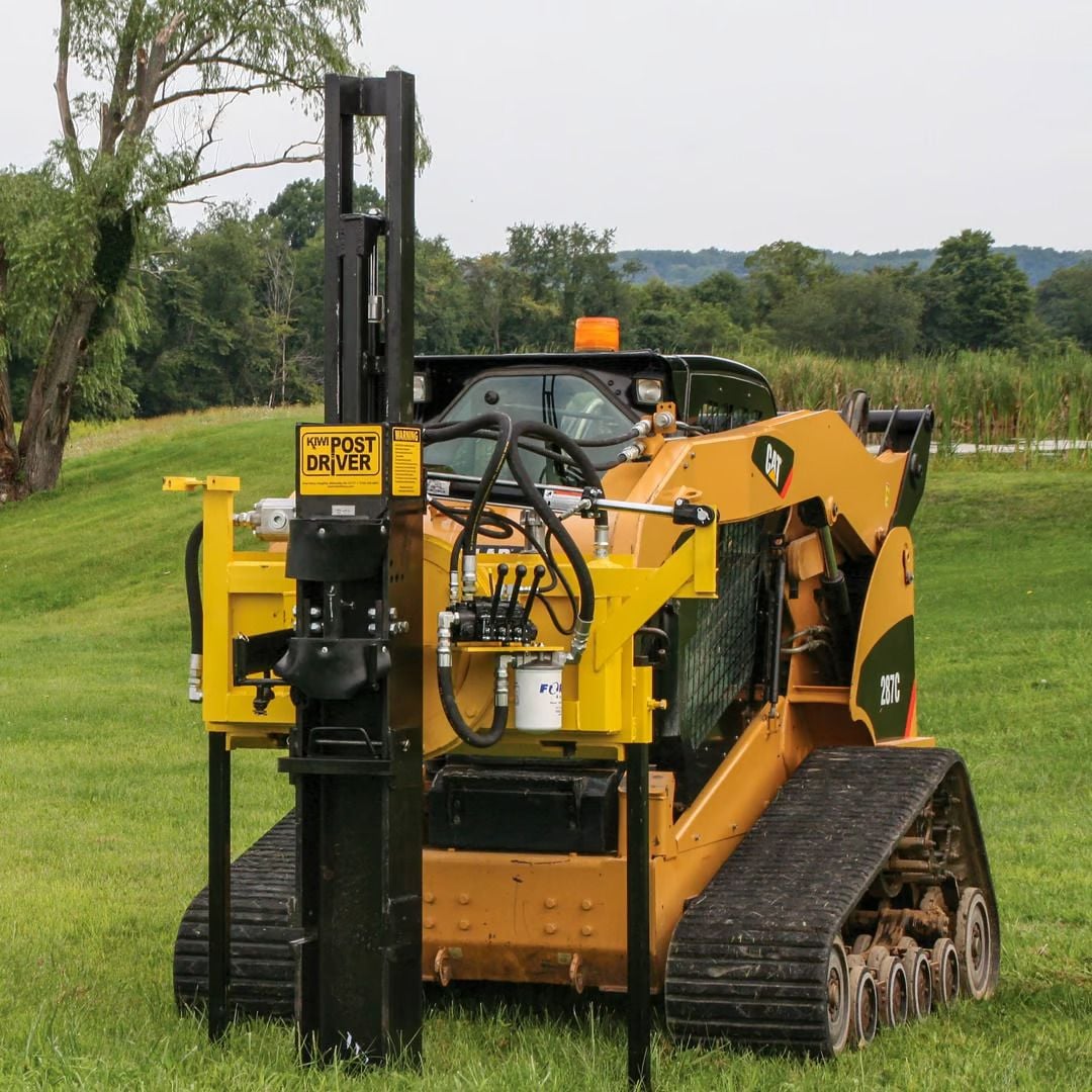 KIWI Self-Contained Skid-Steer Post Driver