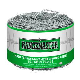 RANGEMASTER Barbed Wire, 15 1/2 Gauge, 4-Point, 1,320' Roll - 1,320' Roll