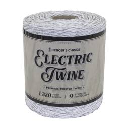 Electric Twine, 9SS - White, 1,320'