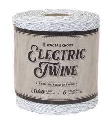 Kencove Electric Twine, 6SS - White, 1,640'