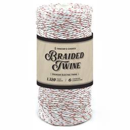Braided Electric Twine, 6SSx3CU - White, 1,320'