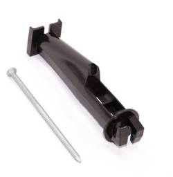 Patriot Wood Post Slant Nail 5" Insulator - Black, Pack 25