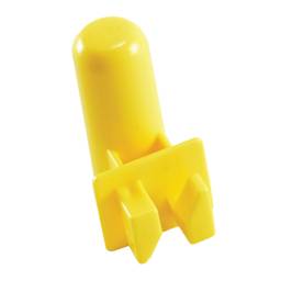 Fi-Shock Rod Post Cap Insulator, Yellow, Pack of 25 - Yellow, Pack 25