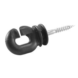 Blitzer Wood Post Screw-In Insulator - Black, Pack of 25