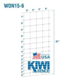 KIWI Fixed-Knot Woven Wire, 15/61"/6", 330' Roll - 330' Roll