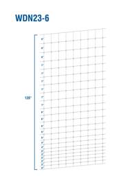 Fixed-Knot Woven Wire, 23/120"/6", 12½ Ga, 330' Roll - 330' Roll
