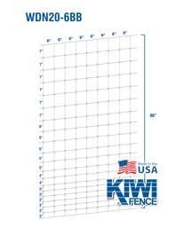 KIWI Fixed-Knot Woven Wire, 20/96"/6", 12½ Ga, 330' Roll - 330' Roll
