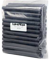 6" Heavy-Wall Tube Insulator, Black, Pack of 50 - Black, Pack 50