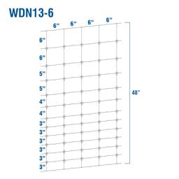 Fixed-Knot Woven Wire, 13/48"/6", 12½ Ga - 330' Roll, Black