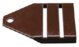 4.25" Flat End Buckle - 4.25" Brown