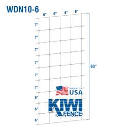 KIWI Fixed-Knot Woven Wire, 10/60"/6", 330' Roll - 330' Roll