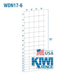 KIWI Fixed-Knot Woven Wire, 17/75"/6", 330' Roll - 330' Roll