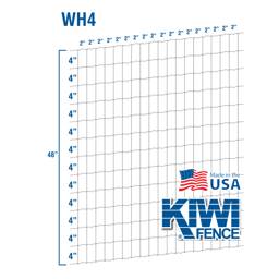 KIWI Woven 13-Line 48" Height, 2"x4" Spacing, Class III 12½ Ga - 100' Roll