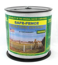 Safe-Fence 1½" Electric Tape Fence White - 825', White