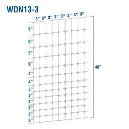 Fixed-Knot Woven Wire, 13/48/3, 12½ Ga, 200-ft Roll - 200' Roll