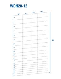 Fixed-Knot Woven Wire, 20/96"/12", 12½ Ga, 330' Roll - 330' Roll