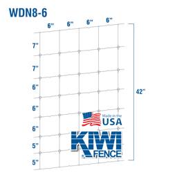 Kiwi Fixed-Knot Woven Wire, 8/42"/6", 330' Roll - 330' Roll