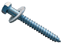 Lag Screw and Washer - 3/8" x 4"