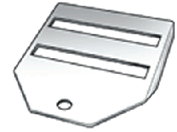 5.25" Flat End Buckle - 5.25" Brown