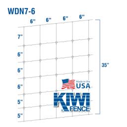 KIWI Fixed-Knot Woven Wire, 7/35"/6", 330' Roll - 330' Roll