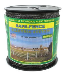 Safe-Fence 1½" Electric Tape Fence 825', Black - 825', Black