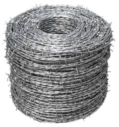 Barbed Wire, 15 1/2 Gauge, 4-Point, 1,320' Roll - 1,320' Roll