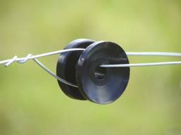 Patriot Corner Bobbin Insulator - Black, Pack 10