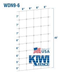 Kiwi Fixed-Knot Woven Wire, 9/49"/6", 330' Roll - 330' Roll